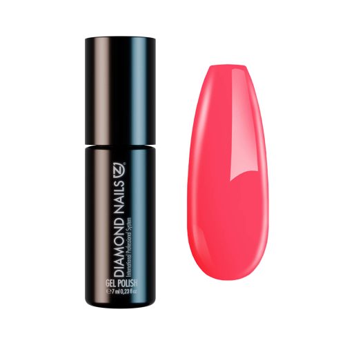 Gel esmalte semipermanente coral rosado luminoso para uñas frescas y elegantes
