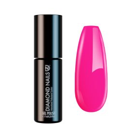 Gel esmalte semipermanente magenta intenso brillante para uñas modernas y elegantes