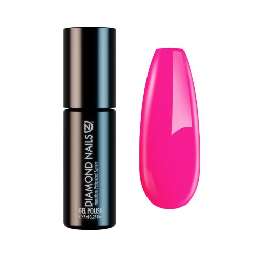 Gel esmalte semipermanente magenta intenso brillante para uñas modernas y elegantes