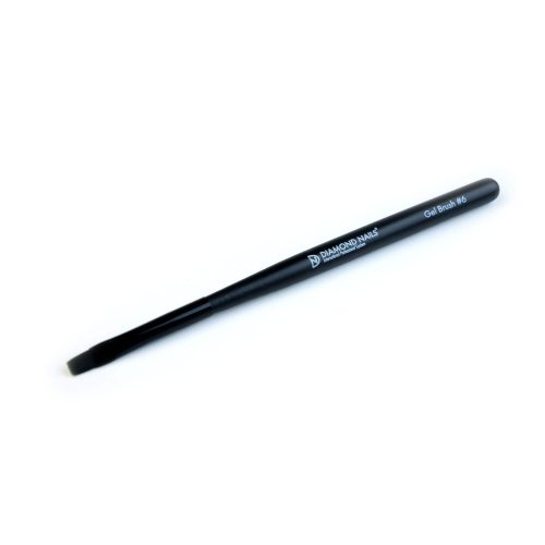 Pincel constructor negro con cristales tamaño 6 para aplicación profesional de gel