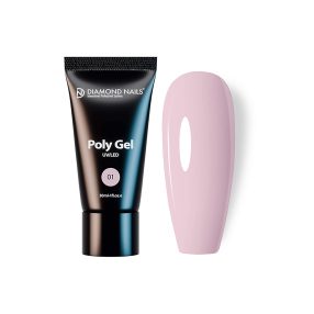 Diamond Nails PolyGel Profesional 01 - Rosa Lechoso - 30ml - Sin HEMA