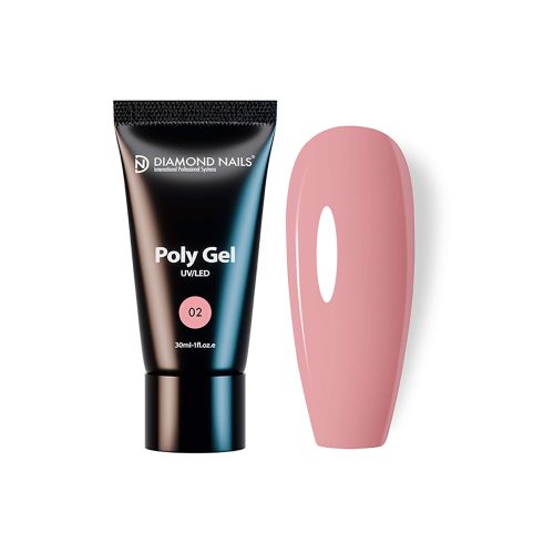 Diamond Nails PolyGel Profesional 02 - Rosa Bebé - 30ml - Sin HEMA