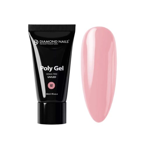 Diamond Nails PolyGel Profesional 02 - Rosa Bebé - 30ml - Sin HEMA