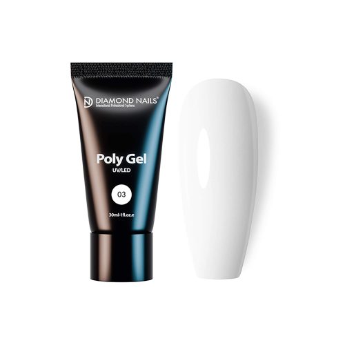 Diamond Nails PolyGel Profesional 03 - Blanco Lechoso  - 30ml - Sin HEMA