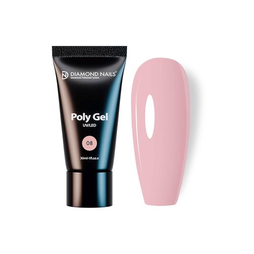 Diamond Nails PolyGel 08 - Honey Peach - 30ml - Rosa Claro - Sin HEMA ni TPO 