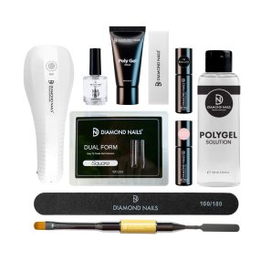 Diamond Nails Kit uñas PolyGel – con lámpara UV/LED SunX36 10W