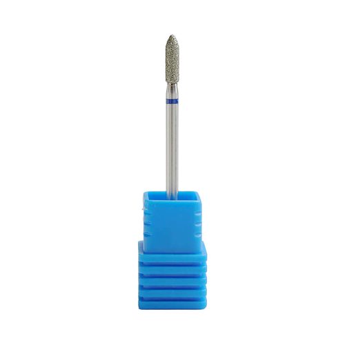 Diamond Nails Fresa para Torno de Uñas – Cono Fino, Diamante en Polvo – Plata (Grano Medio)