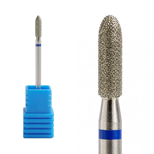 Diamond Nails Fresa para Torno de Uñas – Cono Fino, Diamante en Polvo – Plata (Grano Medio)