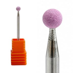 Fresa de cerámica en bola para torno de uñas, diseñada para limpiar la cutícula de forma suave y precisa, eliminando piel muerta sin dañar la uña natural