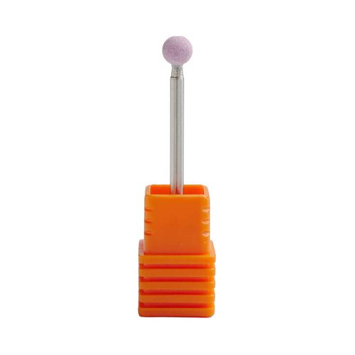 Fresa de cerámica en bola para torno de uñas, ideal para realizar un trabajo delicado en la zona de la cutícula, eliminando piel muerta de forma segura y controlada