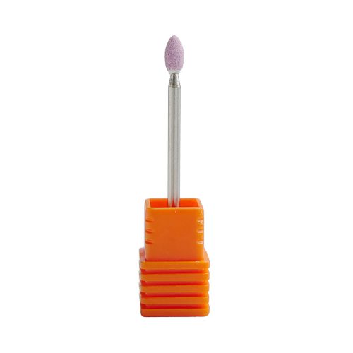 Fresa de cerámica tipo kugli en forma de bola para torno de uñas, diseñada para la limpieza precisa de la cutícula y eliminación suave de piel muerta sin dañar la uña natural