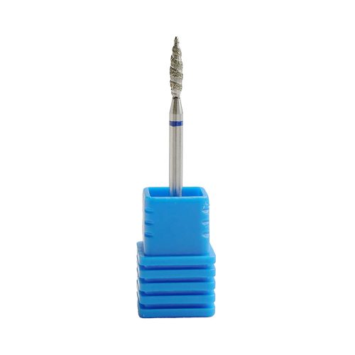 Fresa de diamante tipo tornado para torno de uñas, diseñada para la remoción intensiva y rápida de gel y acrílico, mejorando la eficiencia del trabajo profesional