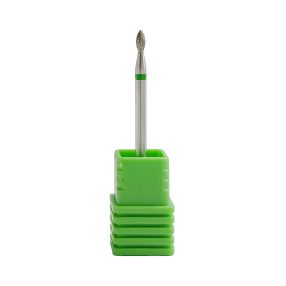 Fresa de diamante en forma de trigo para uñas, ideal para lograr un acabado limpio y profesional en la preparación de la uña con máxima precisión