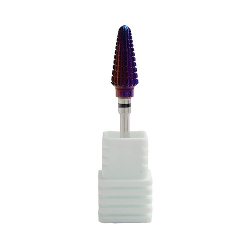 Fresa de carburo tipo tornado multicolor para torno de uñas, diseñada para la eliminación rápida y eficaz de gel y acrílico con alto rendimiento profesional