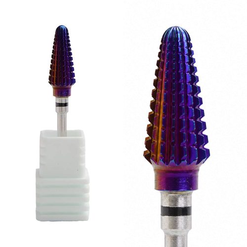 Fresa de carburo tipo tornado multicolor para torno de uñas, diseñada para la eliminación rápida y eficaz de gel y acrílico con alto rendimiento profesional