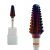 Fresa de carburo tipo tornado multicolor para torno de uñas, diseñada para la remoción intensiva y rápida de gel y acrílico, optimizando el tiempo de trabajo profesional