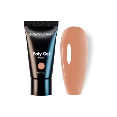 Diamond Nails PolyGel 11 - Cover Up – 30ml - Nude Melocotón Cubriente – sin HEMA ni TPO