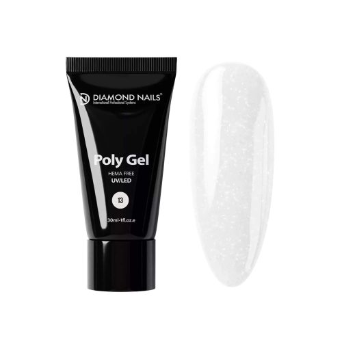 Diamond Nails PolyGel Profesional 13 - Blanco Brillante - 30ml - Sin HEMA