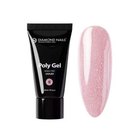 Diamond Nails PolyGel Profesional 15 - Rosa Claro Brillante - 30ml - Sin HEMA