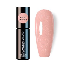Gel esmalte Rubber Base Naked Shimmer 7ml tono nude con efecto brillante natural