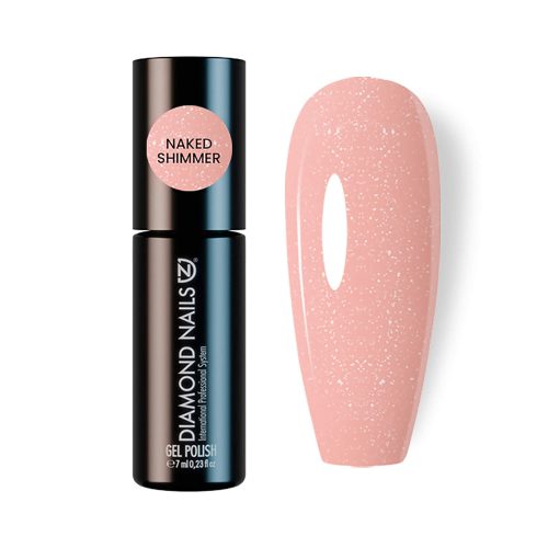 Gel esmalte Rubber Base Naked Shimmer 7ml tono nude con efecto brillante natural