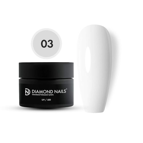 Diamond Nails PolyGel 03 - Milky White - 50g - Blanco Lechoso - Sin HEMA y TPO 