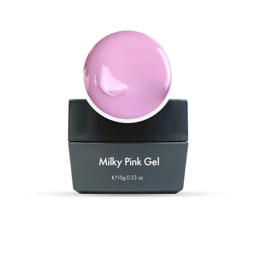 Gel constructor Milky Pink rosa para uñas resistentes con acabado lechoso y natural 15g