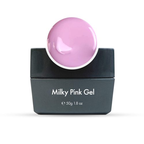 Gel constructor Milky Pink rosa para uñas resistentes con acabado lechoso y natural 50g