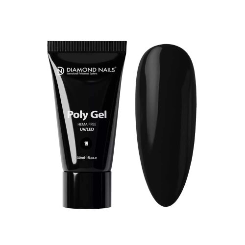 Polygel 19 Black 30ml gel acrílico híbrido sin HEMA