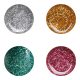 Diamond Nails Gel de 4 Colores con Purpurina - Plateado, Dorado, Verde, Rosa - 4x5g
