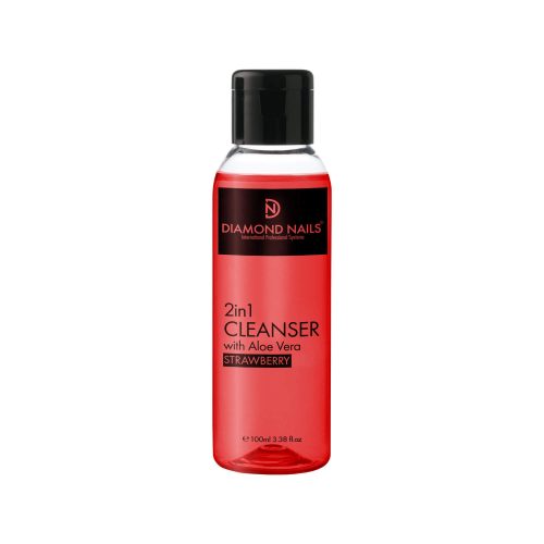 Diamond Nails Fijador de Gel y Limpiador de pinceles con aloe vera y aroma de fresa 100ml