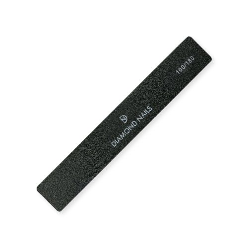 Lima de uñas rectangular negra 100/180 para moldear, nivelar y alisar uñas de gel y acrílico eficientemente