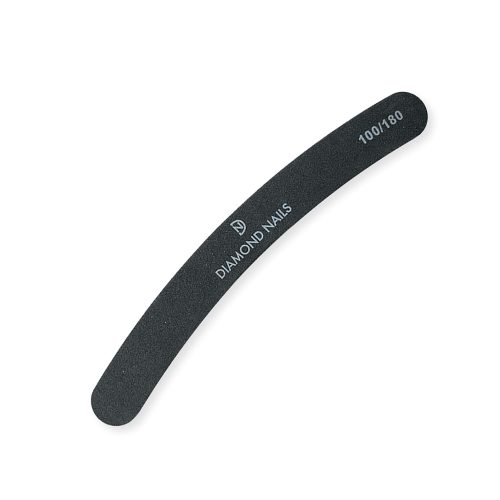 Lima banana negra grano 100/180 para dar forma precisa y suavizar uñas de gel y acrílico con acabado uniforme