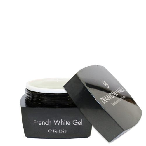 Gel francés blanco para construcción de uñas con acabado intenso y línea francesa perfecta 15g