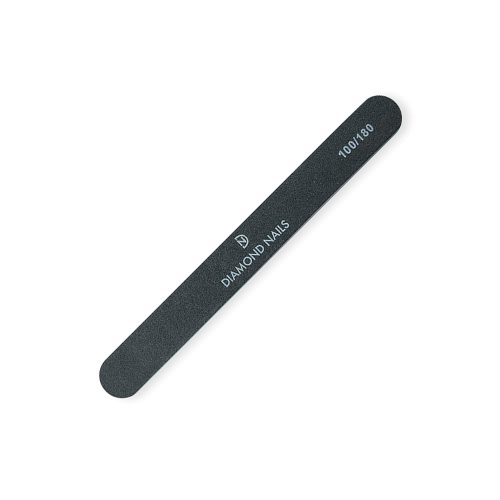 Lima recta negra grano 100/180 para dar forma precisa y suavizar uñas de gel y acrílico con acabado uniforme