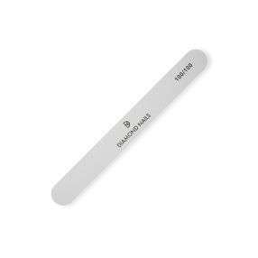 Lima recta blanca grano 100/100 para limado fuerte y controlado en uñas de gel y acrílico con alta precisión