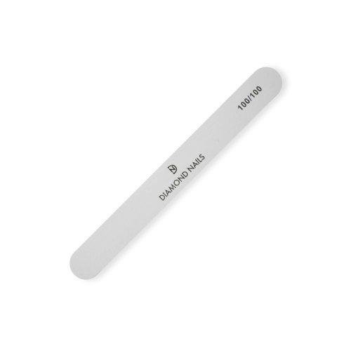 Lima recta blanca grano 100/100 para limado fuerte y controlado en uñas de gel y acrílico con alta precisión