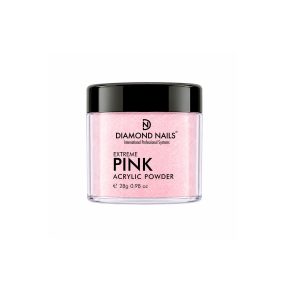 Polvo de porcelana Extreme rosa para uñas acrílicas con cobertura uniforme y acabado resistente