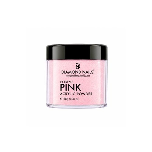 Polvo de porcelana Extreme rosa para uñas acrílicas con cobertura uniforme y acabado resistente