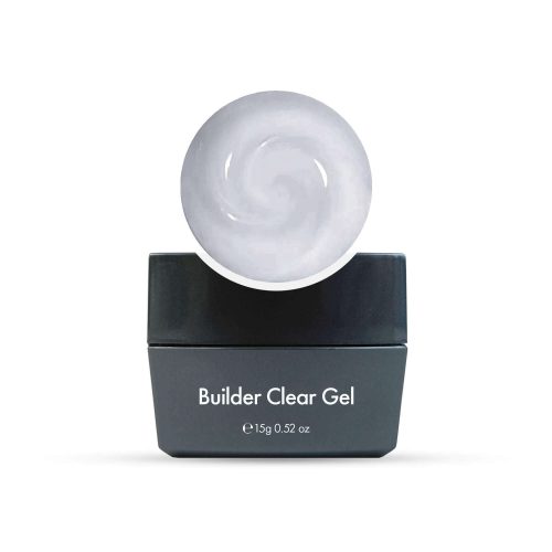 Builder gel clear para construcción de uñas resistentes con acabado transparente y brillante 15g
