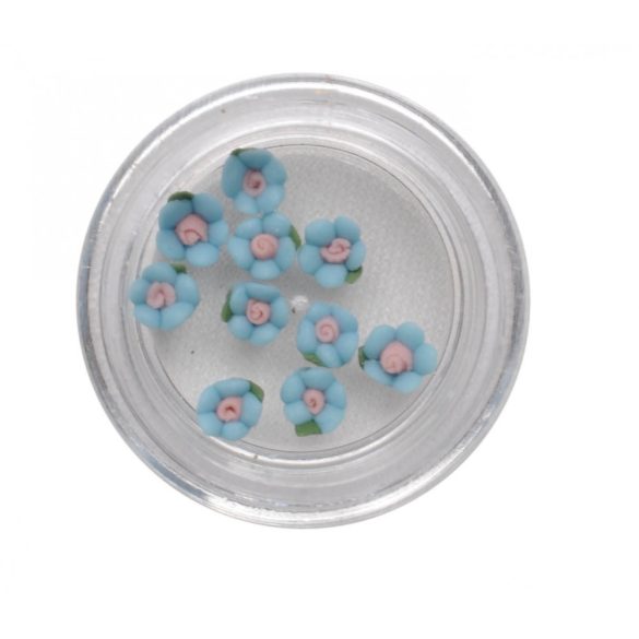 Flores de porcelana  3mm - azul