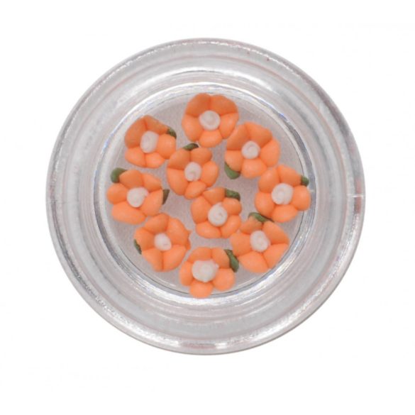 Flores de porcelana  3mm - naranja