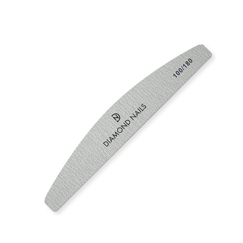 Lima media luna gris grano 100/180 para dar forma precisa y suavizar uñas de gel y acrílico con acabado uniforme