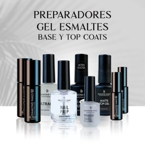 Preparadores Gel Esmaltes Base y Top Coats